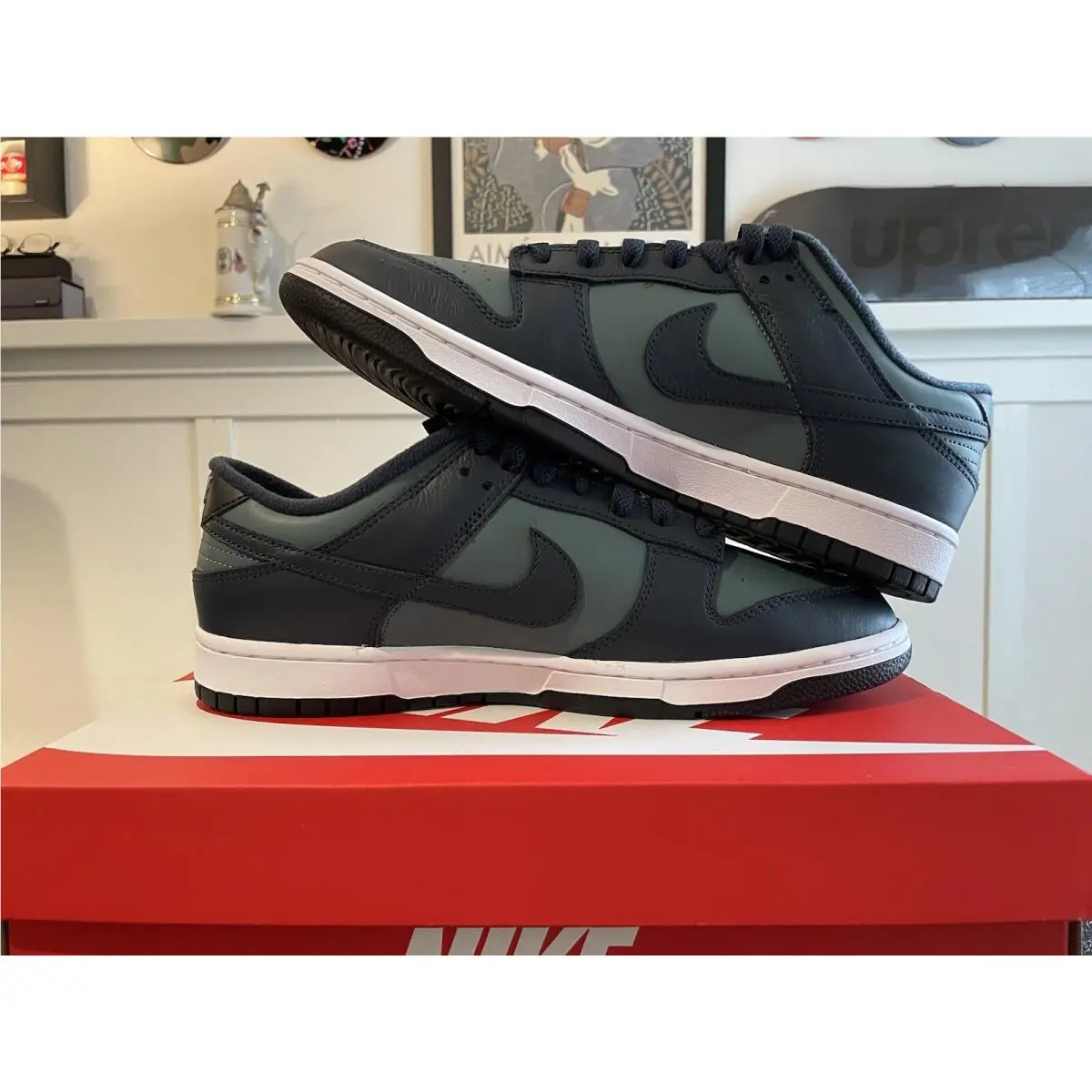 Nike shoes - Nike Dunk Retro Low - Dunk Retro Low - DR9705300 - MINERAL SLATE/ARMORY NAVY (UPC: 00196152225962) 0