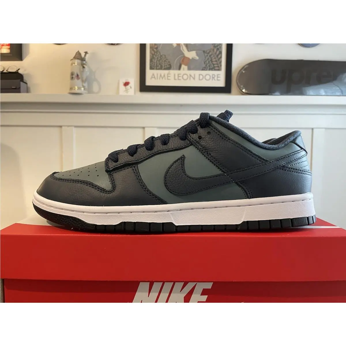 Nike shoes - Nike Dunk Retro Low - Dunk Retro Low - DR9705300 - MINERAL SLATE/ARMORY NAVY (UPC: 00196152225962) 1