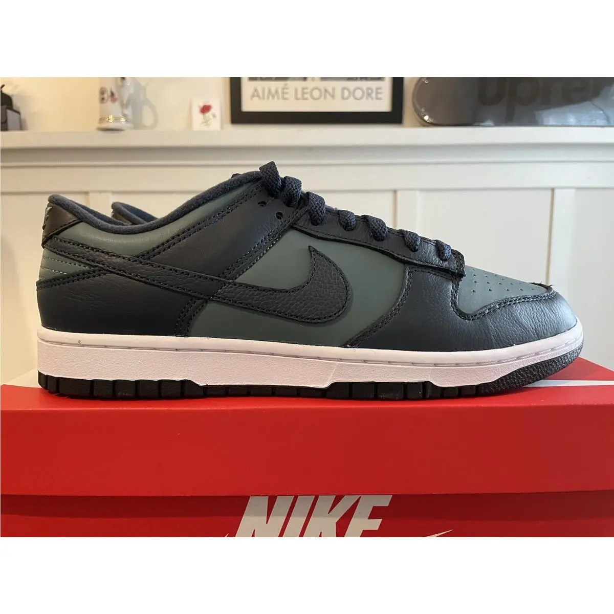 Nike shoes - Nike Dunk Retro Low - Dunk Retro Low - DR9705300 - MINERAL SLATE/ARMORY NAVY (UPC: 00196152225962) 3