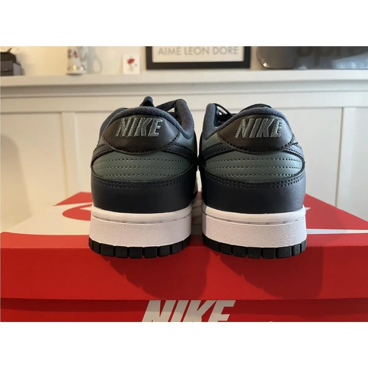 Nike shoes - Nike Dunk Retro Low - Dunk Retro Low - DR9705300 - MINERAL SLATE/ARMORY NAVY (UPC: 00196152225962) 4