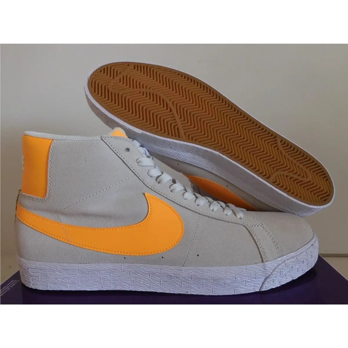 SB Zoom Blazer Mid Summit White-laser Orange SZ 14 864349-110 by Nike