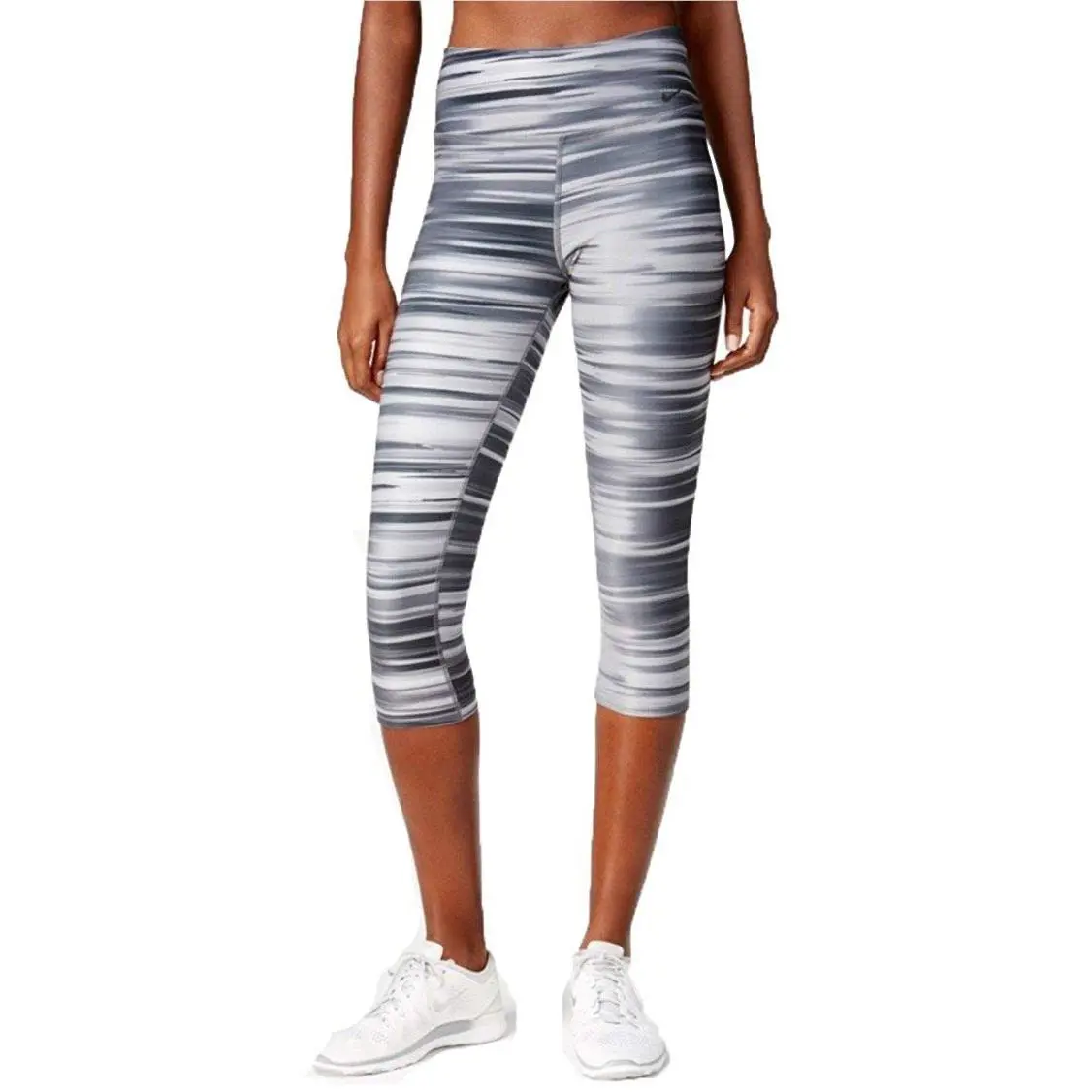 Nike Legend Swift Print Capri Leggings Black/grey X-small