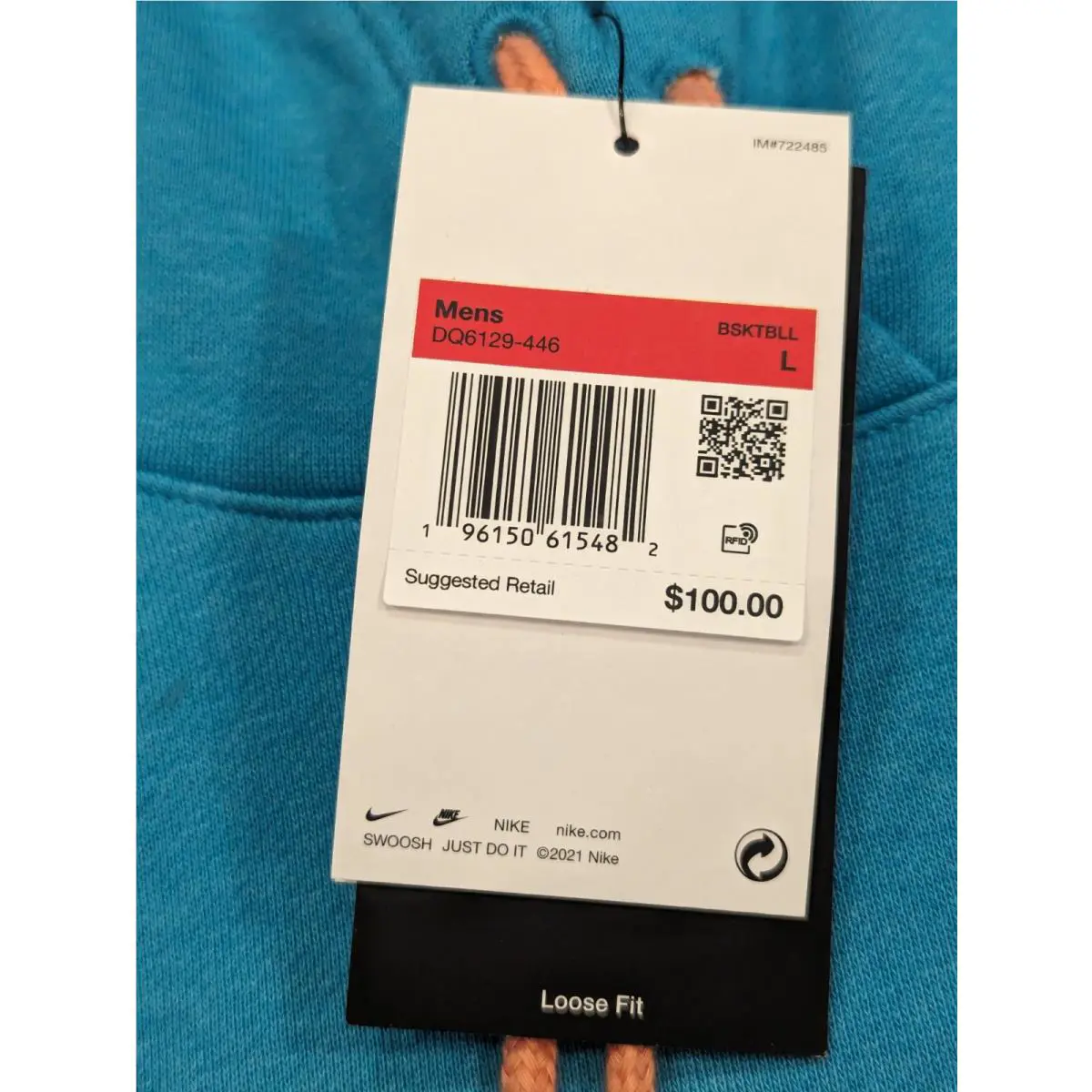 Nike clothing - Blue (UPC: 196150615482) 1