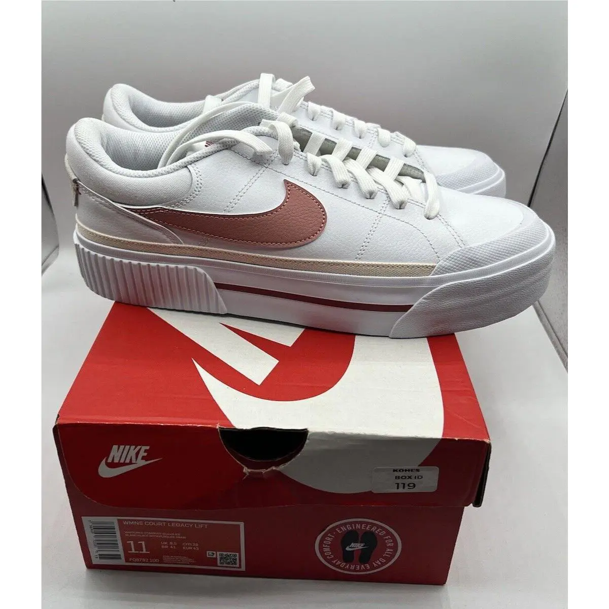 Nike shoes - Nike Court Legacy - Court Legacy - FQ8782-100 - White/Guava Ice/Cedar/Red Stardust 0