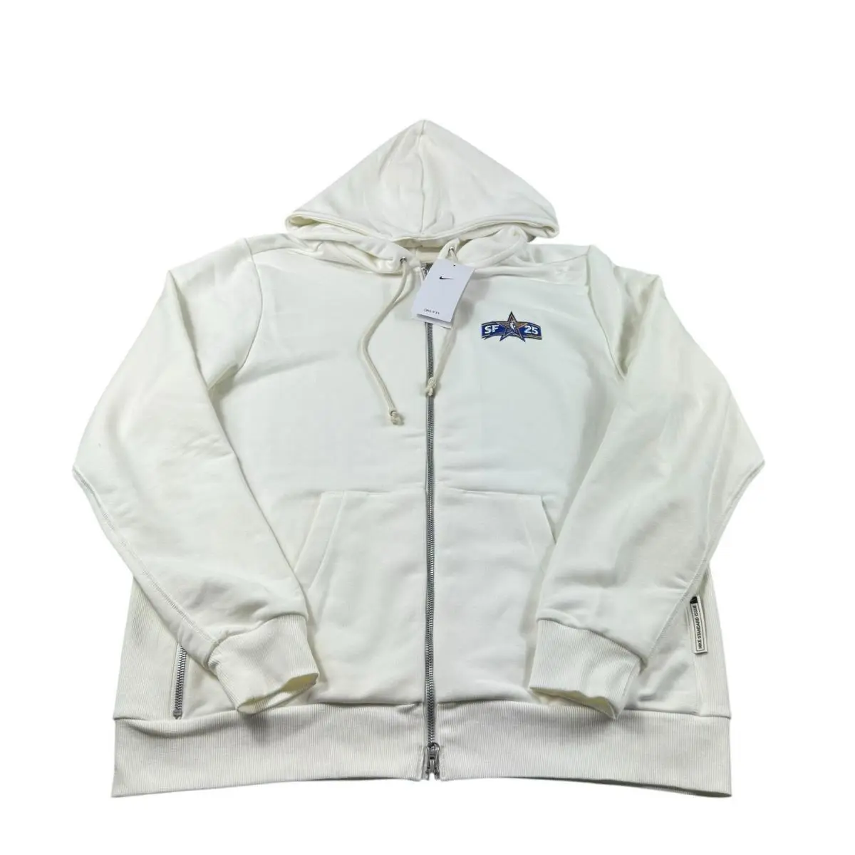 Nike Dri Fit Full Zip 2025 All Star Hooded Mens Jacket White Large FZ0222-133