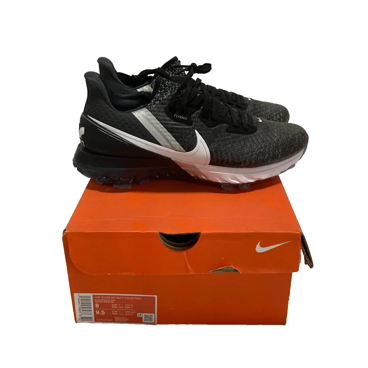 Nike Air Zoom Infinity Tour Pmo Golf Shoes Cleats CZ8300-001 Size 8 Black/white