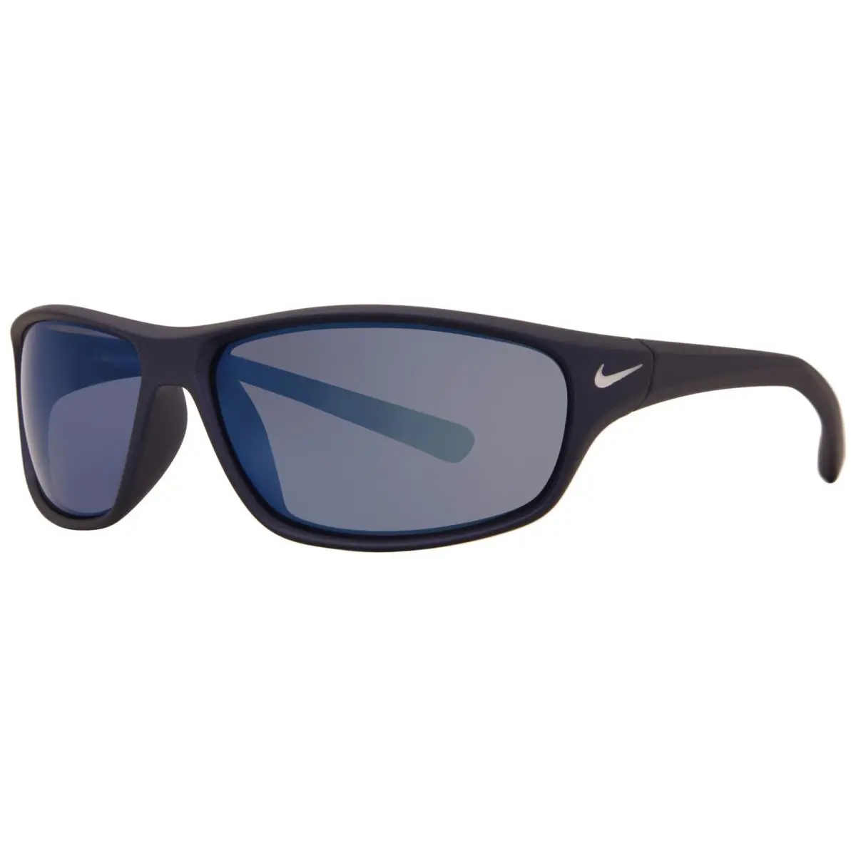 Nike Rabid MI EV1131 404 Sunglasses Men`s Matte Obsidian/blue Flash Lenses 63mm - Frame: Black, Lens: Blue