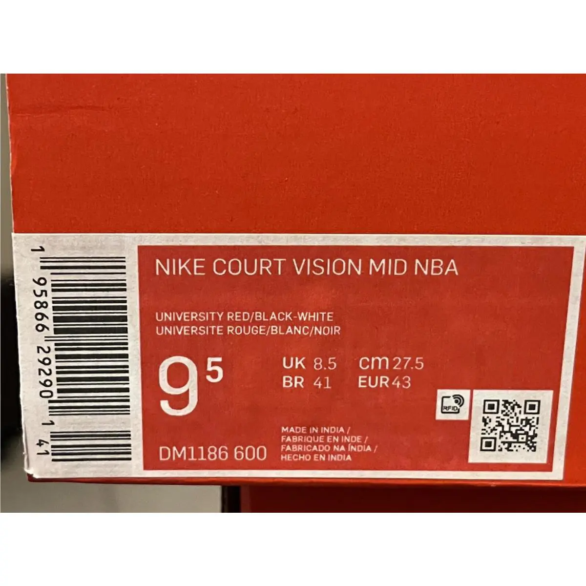 Nike shoes - Nike Court Vision Mid - Court Vision Mid - DM1186-600 - Red (UPC: 0195866292901) 3