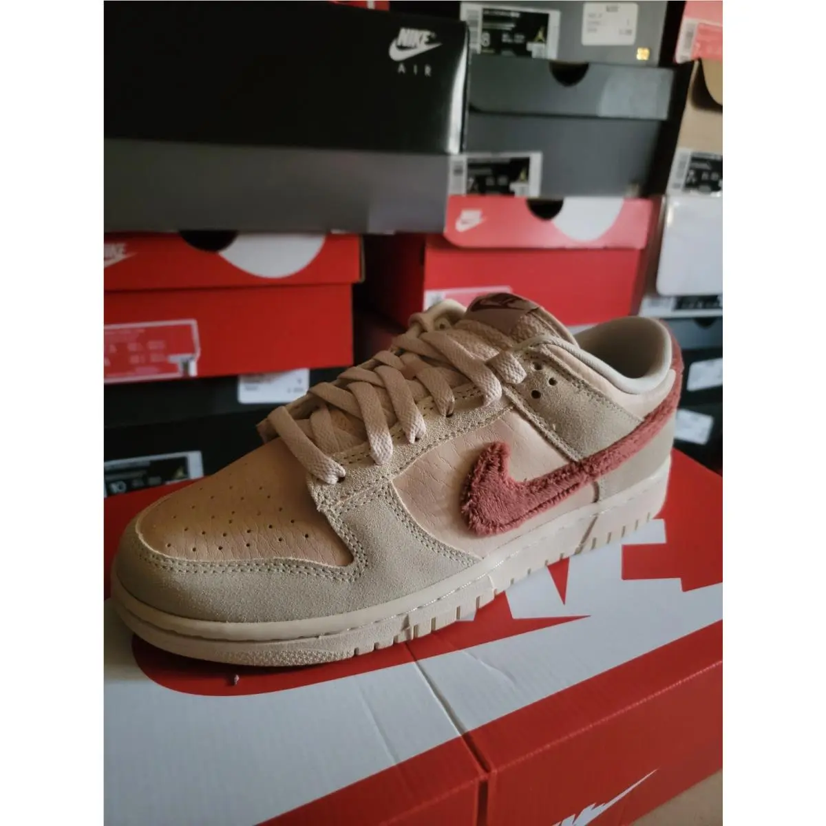 Womens Size 9  Dunk Low Terry Swoosh DZ4706-200 by Nike