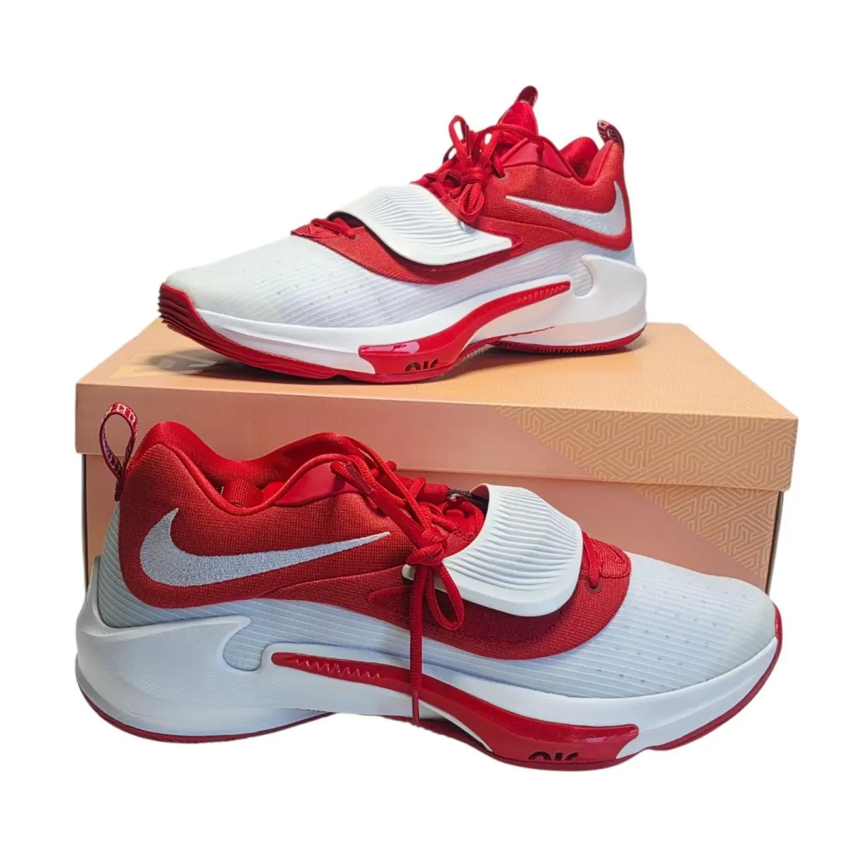 Nike Zoom Freak 3 TB Promo Men`s 18 Red White Basketball Shoes