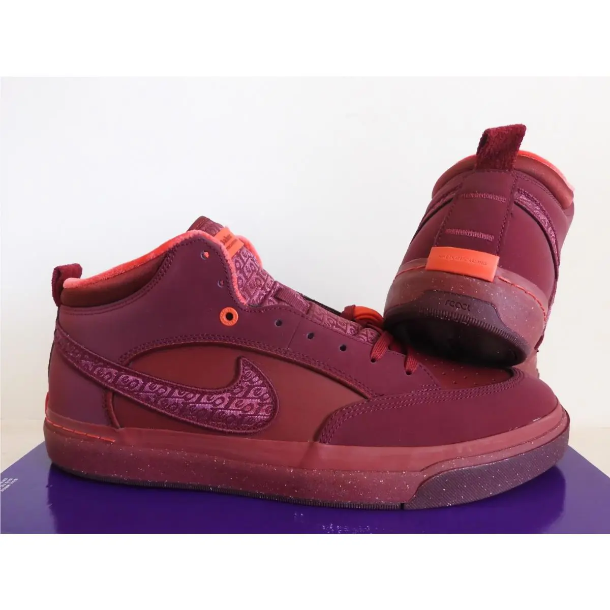 Nike shoes - NIke Sb React Leo - React Leo - FQ7639-600 - Red (UPC: 197595989473) 0