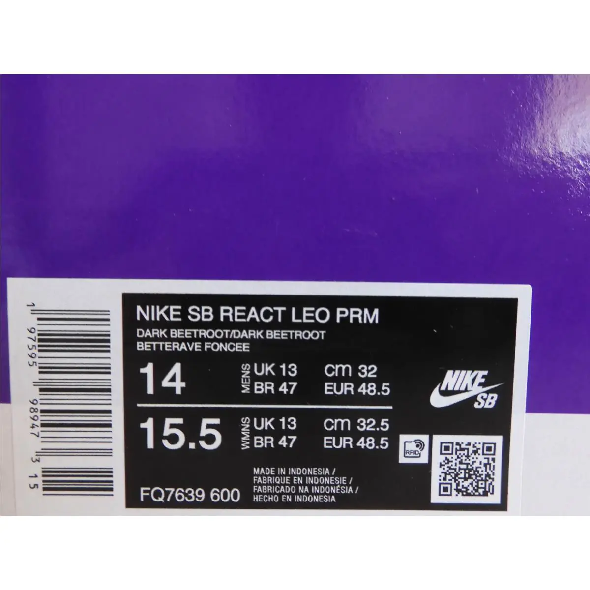Nike shoes - NIke Sb React Leo - React Leo - FQ7639-600 - Red (UPC: 197595989473) 3