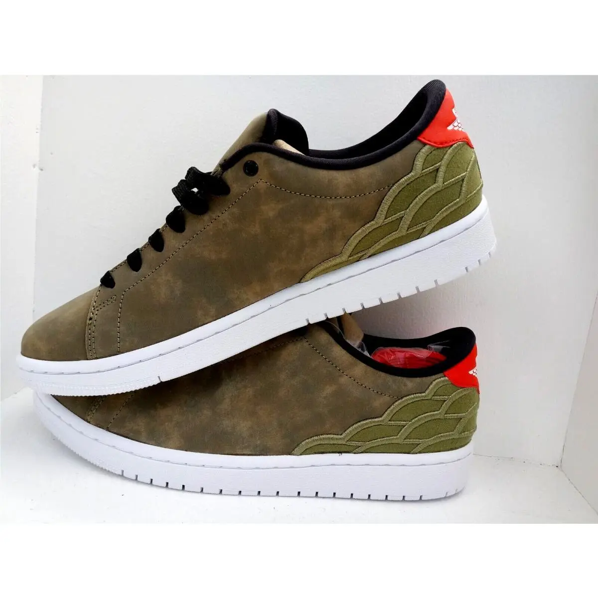 Nike shoes - Nike Air Jordan 1 - Air - DJ2756-300 - Oil Green/White-Black (UPC: 195238354923) 0