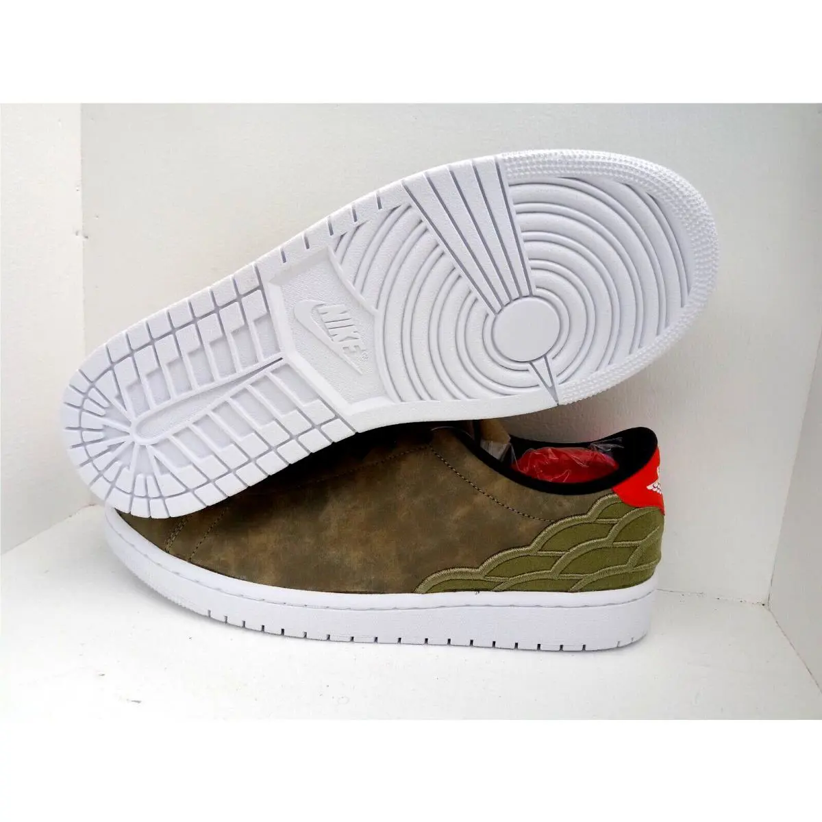 Nike shoes - Nike Air Jordan 1 - Air - DJ2756-300 - Oil Green/White-Black (UPC: 195238354923) 9