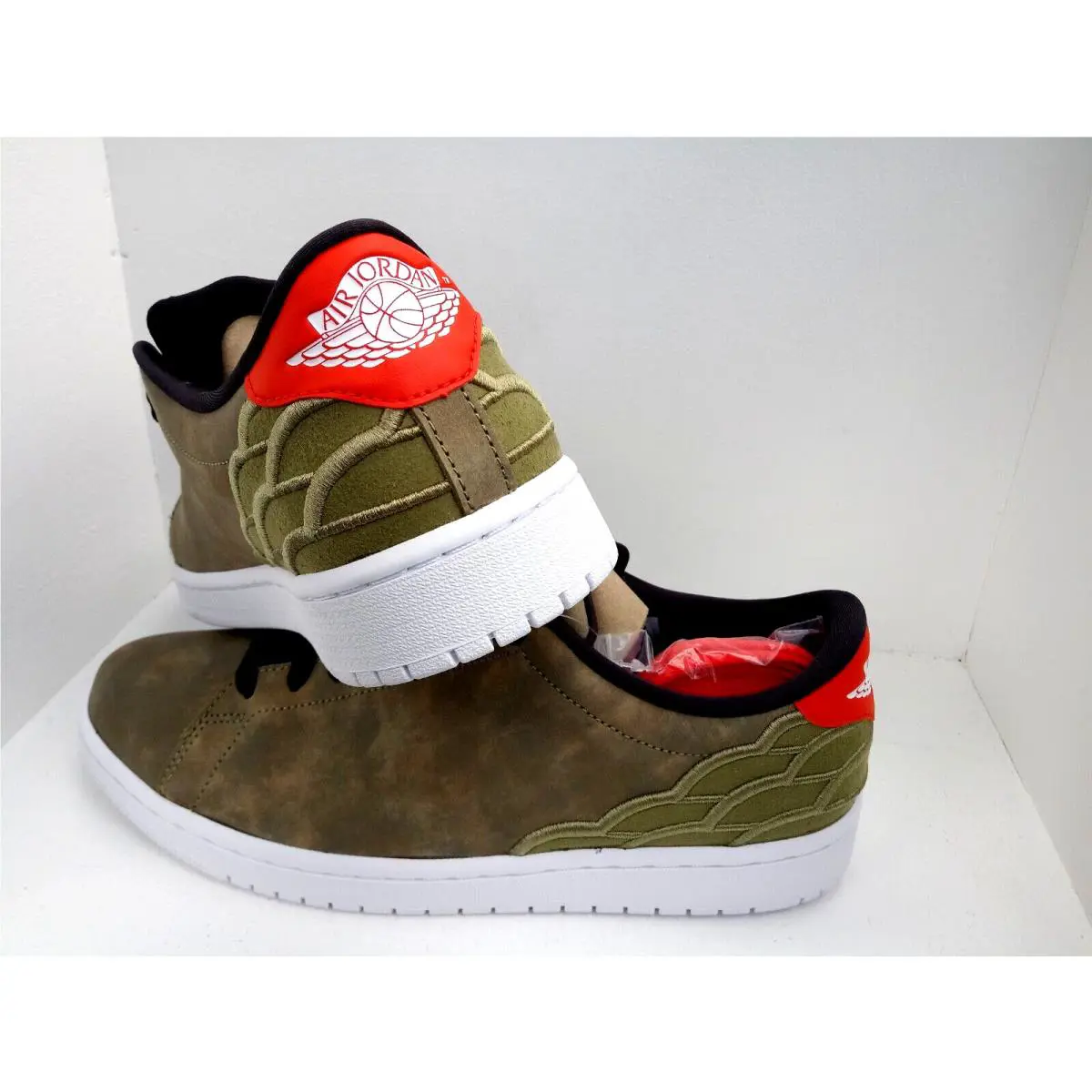 Nike shoes - Nike Air Jordan 1 - Air - DJ2756-300 - Oil Green/White-Black (UPC: 195238354923) 2