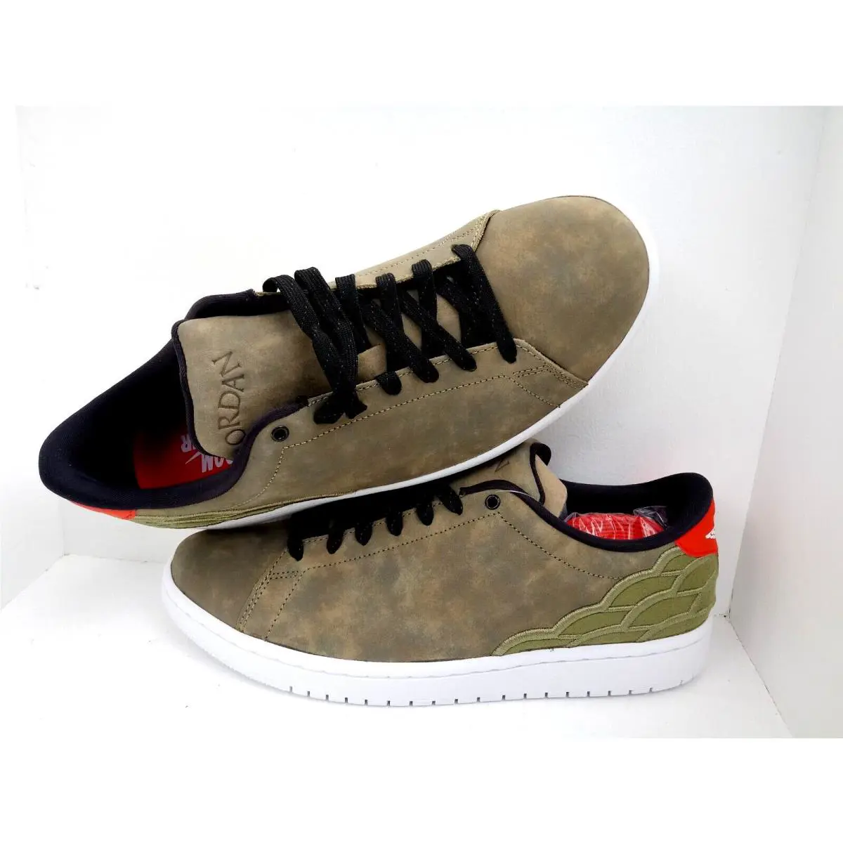 Nike shoes - Nike Air Jordan 1 - Air - DJ2756-300 - Oil Green/White-Black (UPC: 195238354923) 4