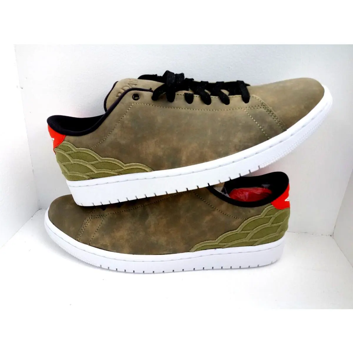 Nike shoes - Nike Air Jordan 1 - Air - DJ2756-300 - Oil Green/White-Black (UPC: 195238354923) 5