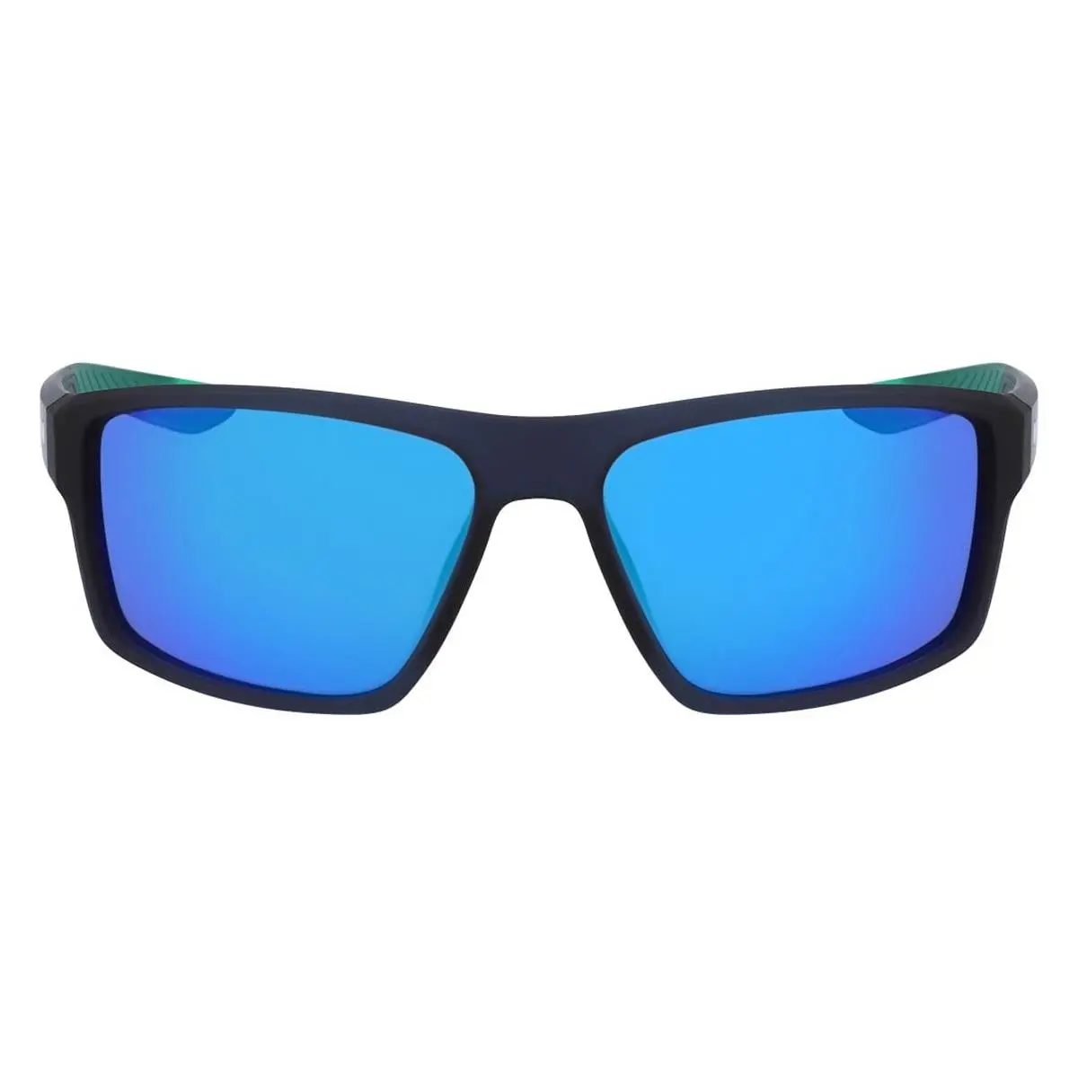 Nike Brazen Fury M FJ2264 Sunglasses Men Rectangle 60mm - Frame: Matte Midnight Navy / Turquoise Mirrored, Lens: Turquoise Mirrored