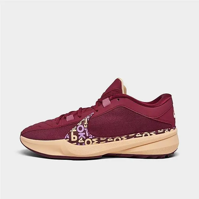 Nike Zoom Freak 5 Men`s Basketball Shoes Red Berry Peach DX4985 600 Size 8