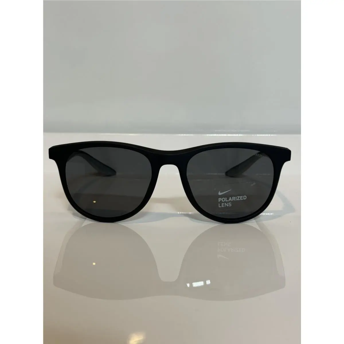 Nike Wave P Matte Black Round Polarized Sunglasses 53mm