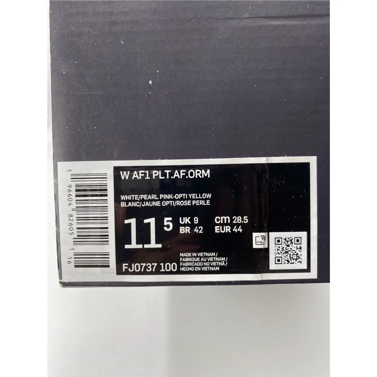Nike shoes - Nike Air Force 1 - Air Force - FJ0737 100 - White/Pearl Pink-Opti Yellow (UPC: 196604826051) 6