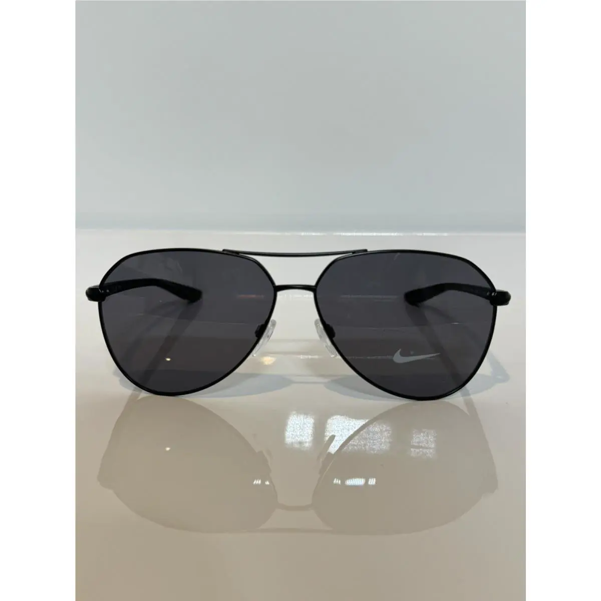 Nike Nile City Aviator Dj0888 010 Black Unisex Large Aviator Sunglasses 61mm