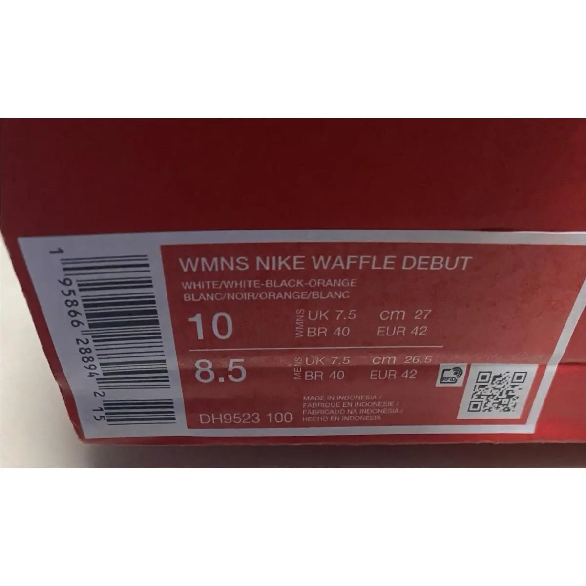 Nike shoes - Nike Waffle Debut - Waffle Debut - DH9523-102 - White/white black/orange 2
