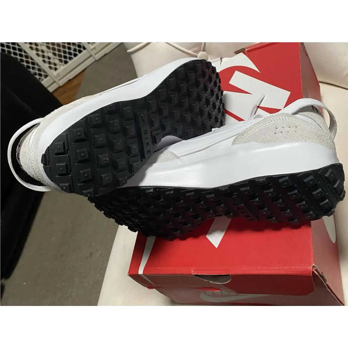 Nike shoes - Nike Waffle Debut - Waffle Debut - DH9523-102 - White/white black/orange 3