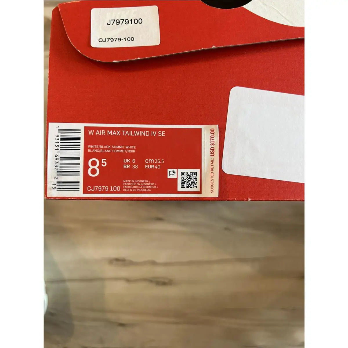 Nike shoes - Nike Air Max Tailwind IV - CJ7979-100 - White (UPC: 0193151693372) 6
