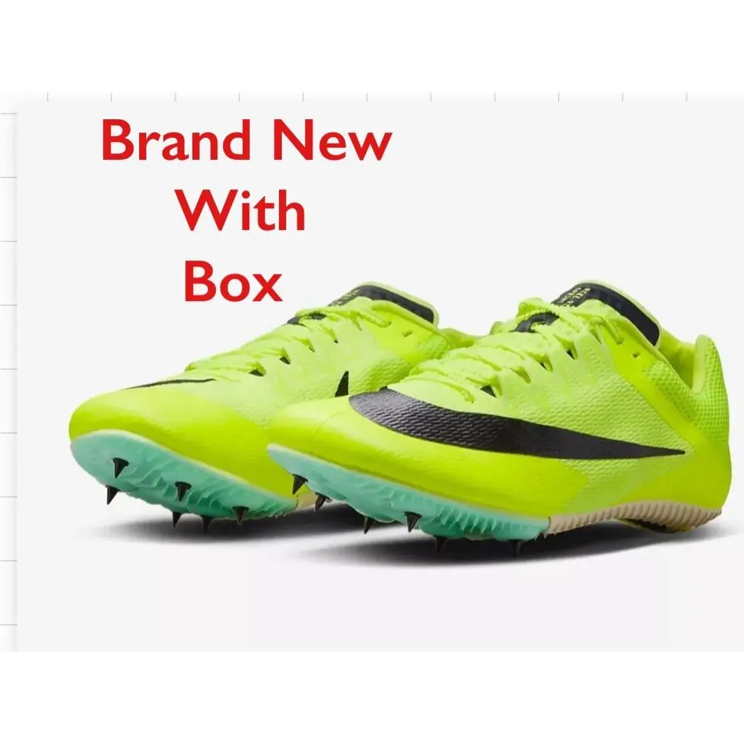 Nike Zoom Rival Sprint Volt Black Track Spike DC8753-700 Men`s Size 11