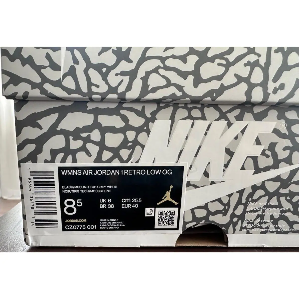 Nike shoes - Nike Air Jordan 1 - Air - CZ0775-001 - Black (UPC: 196604361781) 7