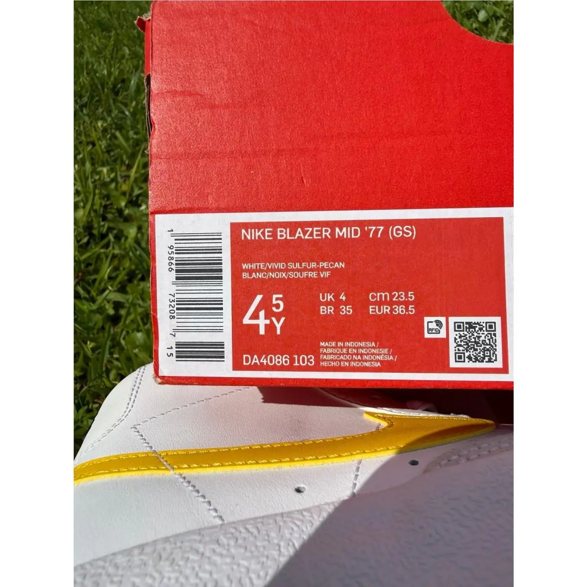 Nike shoes - Nike Blazer - Blazer - DA4086-103 - WHITE / YELOW / BROWN 8