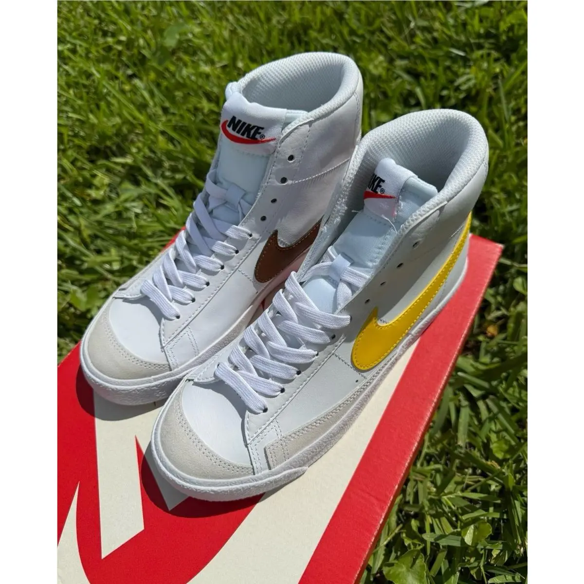 Nike shoes - Nike Blazer - Blazer - DA4086-103 - WHITE / YELOW / BROWN 1