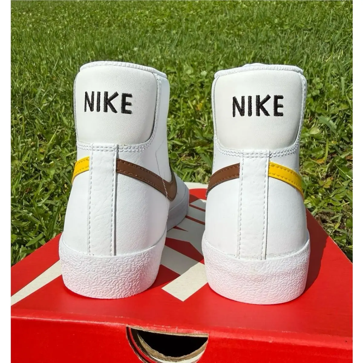 Nike shoes - Nike Blazer - Blazer - DA4086-103 - WHITE / YELOW / BROWN 4