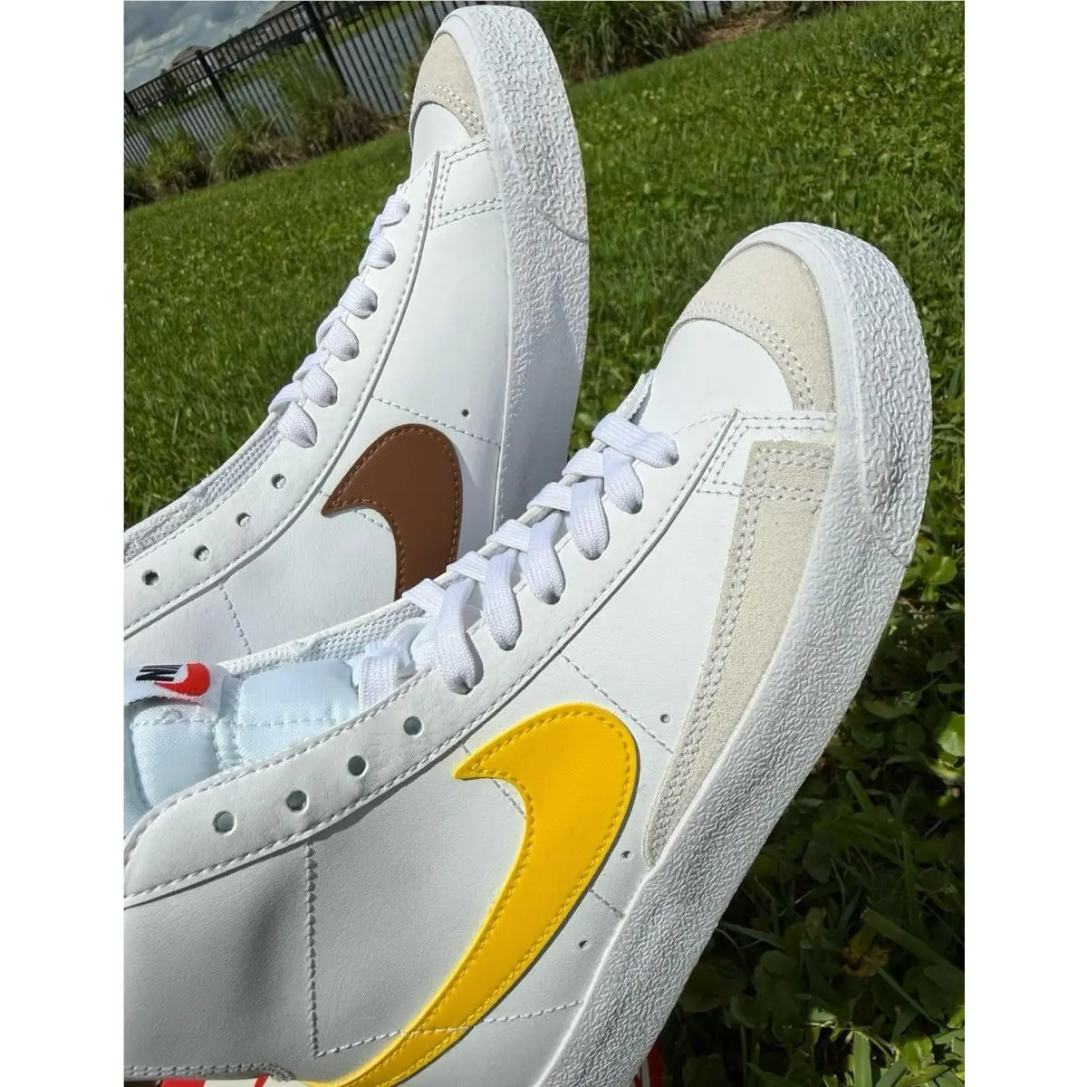 Nike shoes - Nike Blazer - Blazer - DA4086-103 - WHITE / YELOW / BROWN 5