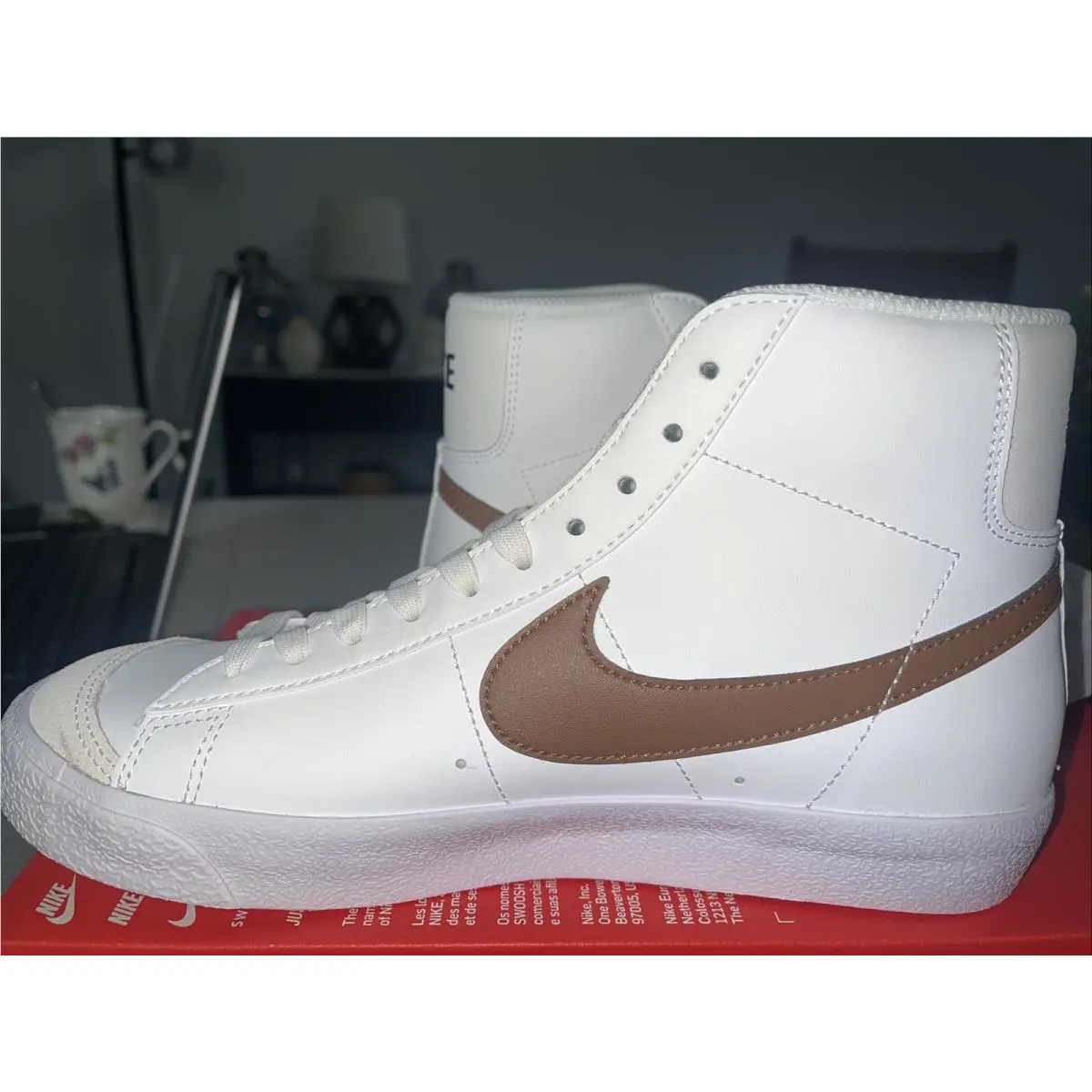 Nike shoes - Nike Blazer Mid `77 (GS) - DA4086-103 - White, Vivid Sulfur-Pecan 0