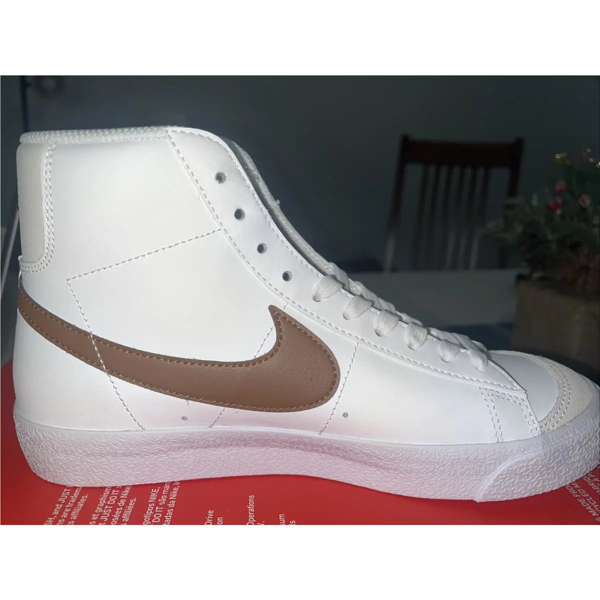 Nike shoes - Nike Blazer Mid `77 (GS) - DA4086-103 - White, Vivid Sulfur-Pecan 1