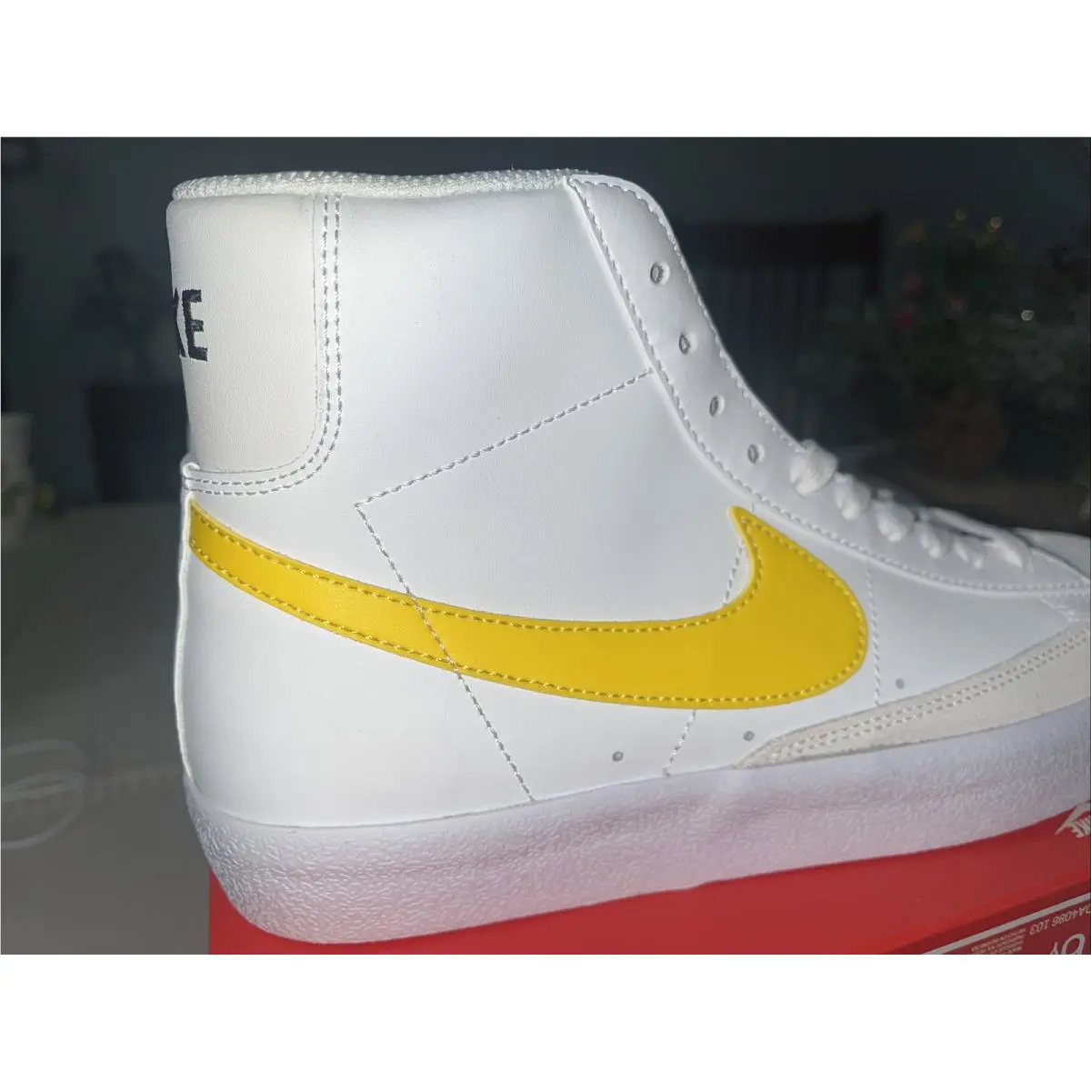 Nike shoes - Nike Blazer Mid `77 (GS) - DA4086-103 - White, Vivid Sulfur-Pecan 5