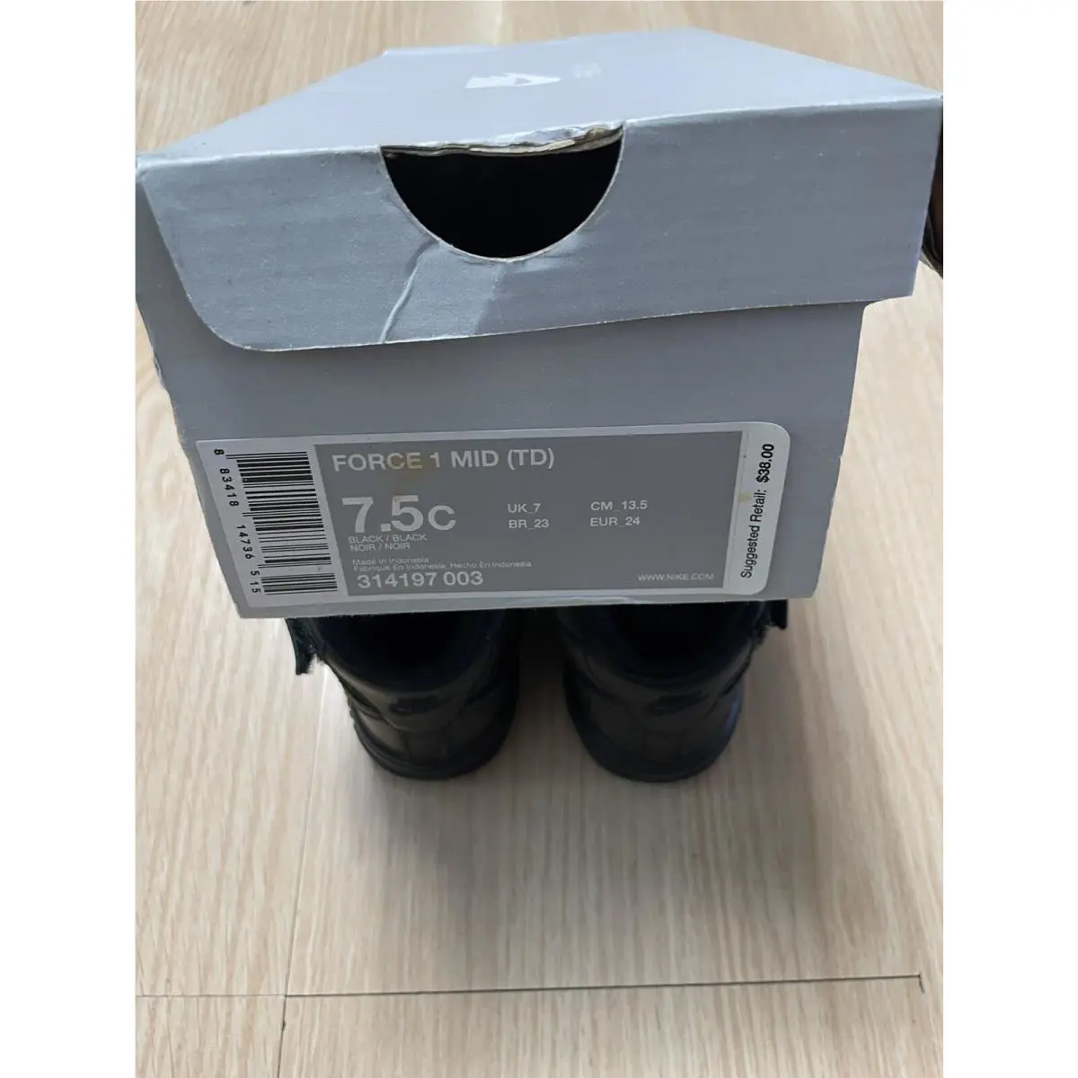 Nike shoes - Nike Air Force 1 - Air Force - Black 5