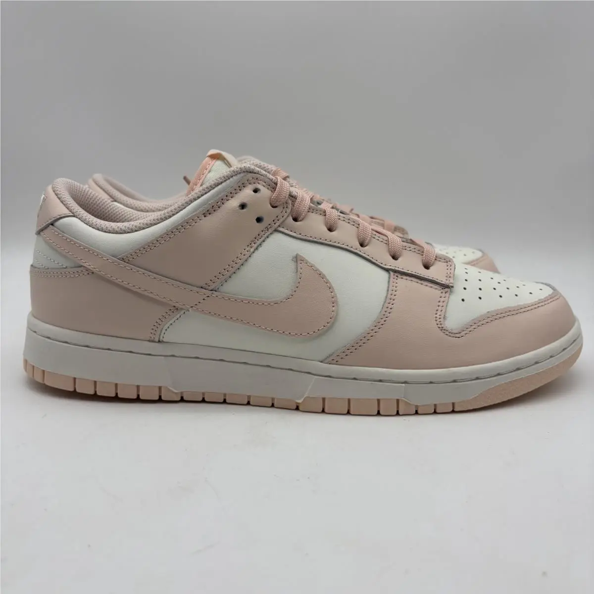 Nike Dunk Low Sail Orange Pearl White Leather Shoes Size 12 Women`s DZ4549-001
