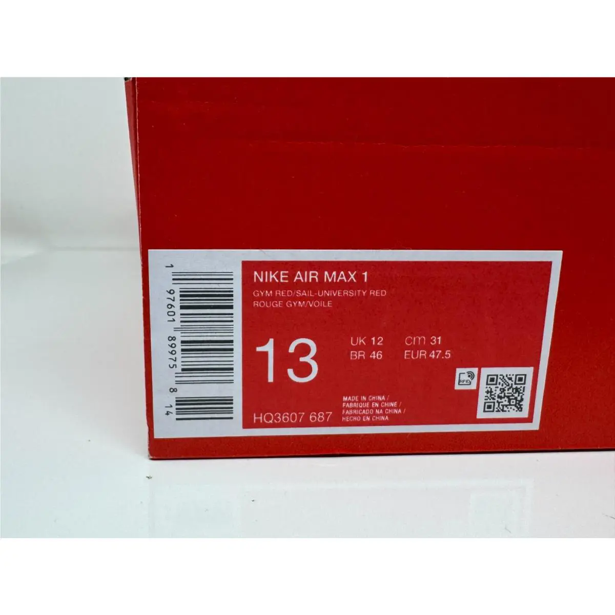 Nike shoes - Nike Air Max 1 - Air Max - HQ3607-687 - Red (UPC: 197601904810) 5