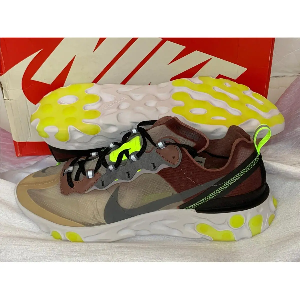 Nike shoes - Nike React Element - React Element - AQ1090-002 - Brown (UPC: 0886548901494) 9