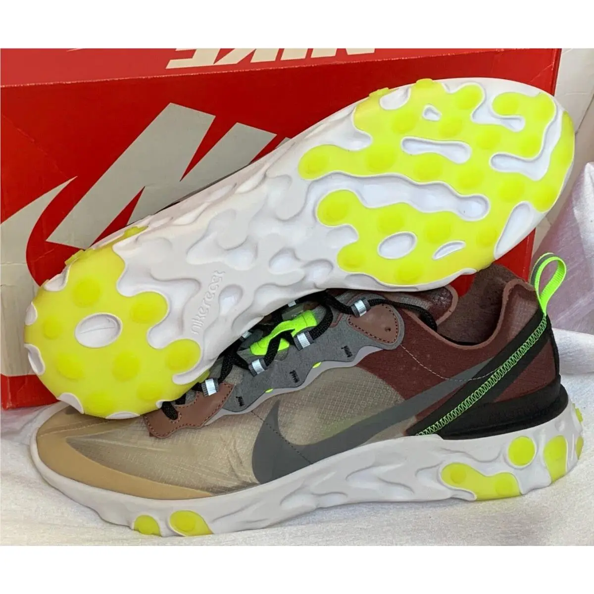 Nike shoes - Nike React Element - React Element - AQ1090-002 - Brown (UPC: 0886548901494) 3