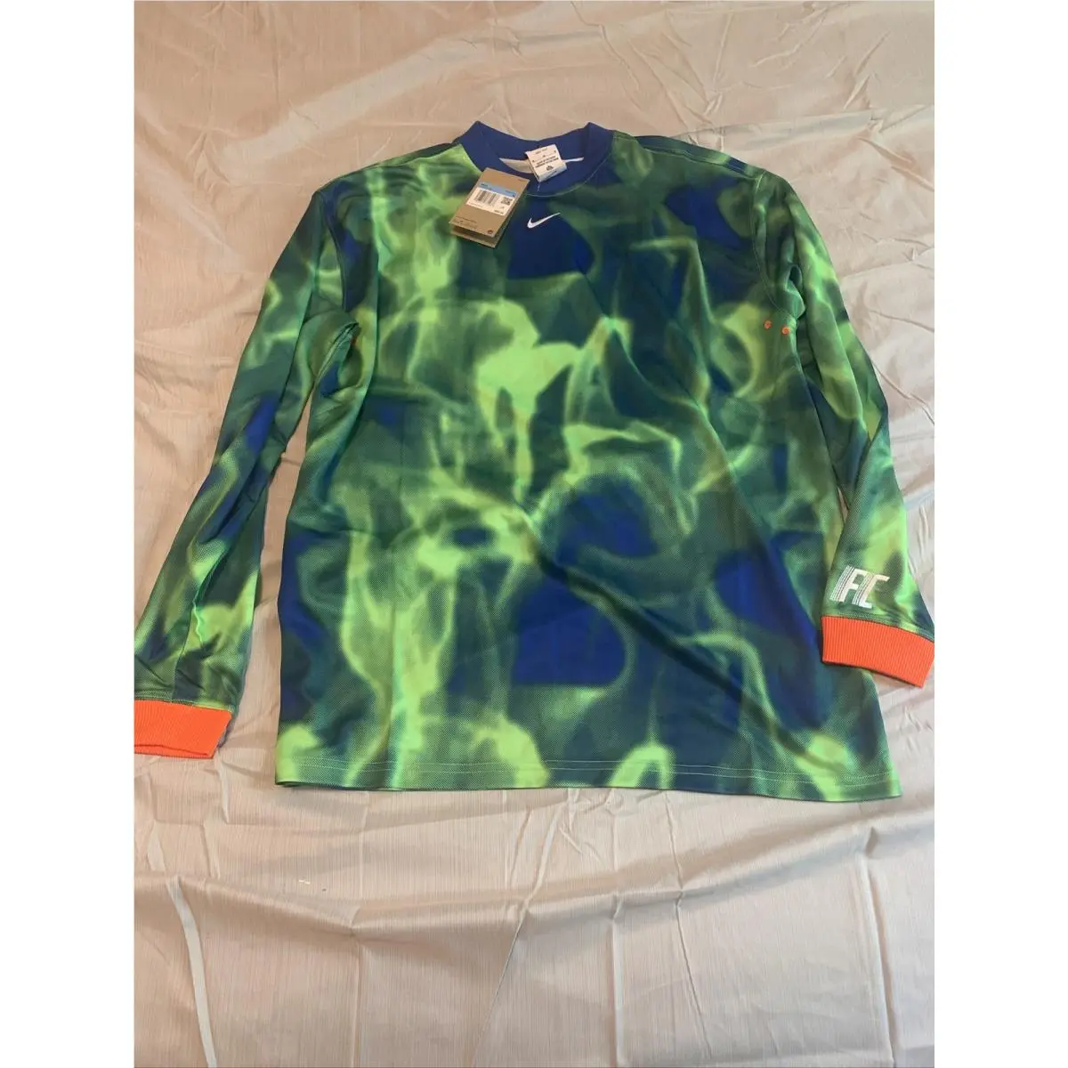 Nike Dri-fit F.c. Men`s Long-sleeve Graphic Soccer Top Size M DV9798-398