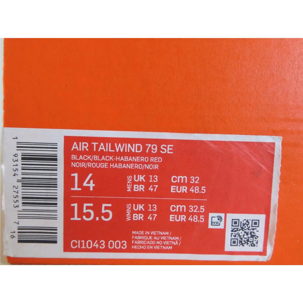 Nike shoes - Nike Air Tailwind 79 - Air Tailwind - CI1043-003 - Black (UPC: 193154275483) 3