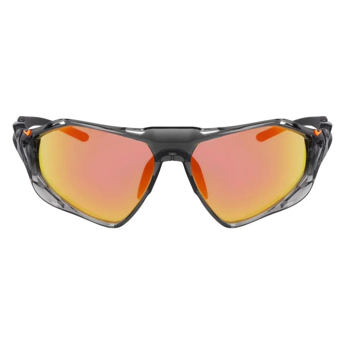 Nike Zeus Rise E IF1113X Sunglasses Male Smoke Gray 63mm - Frame: Smoke Gray, Lens: Road Orange Mirrored