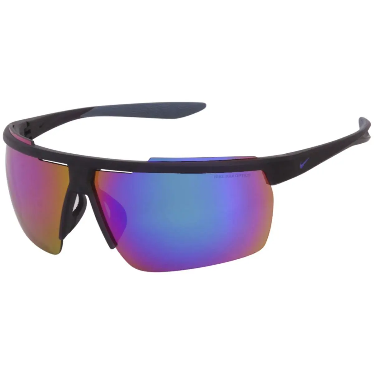 Nike Windshield-m CW4663 525 Sunglasses Men`s Grand Purple/turquoise Mirror 75mm - Frame: Purple, Lens: Brown