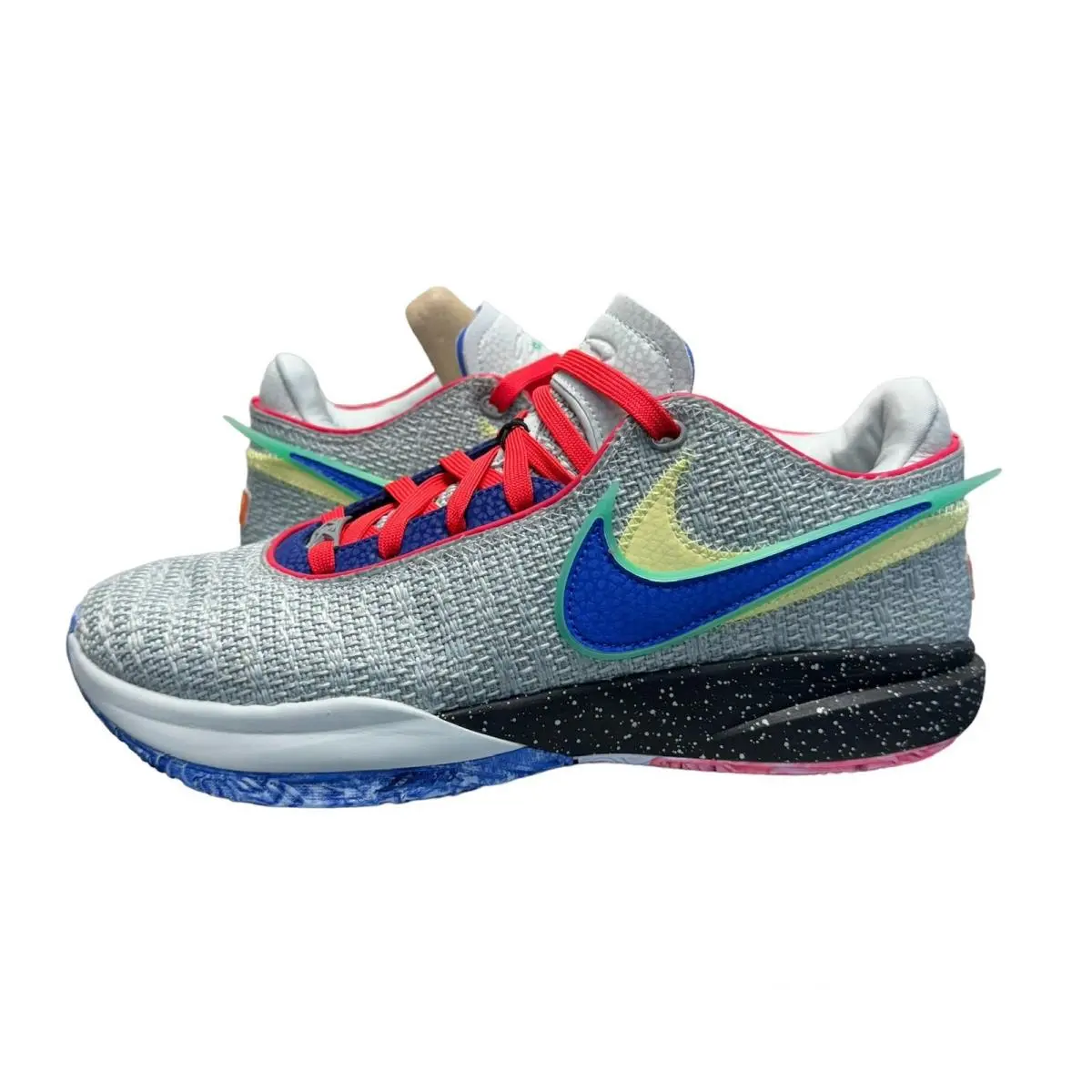 Nike Men`s Size 9 Lebron 20 XX Lifer Silver Grey Royal Blue Red DJ5423 002