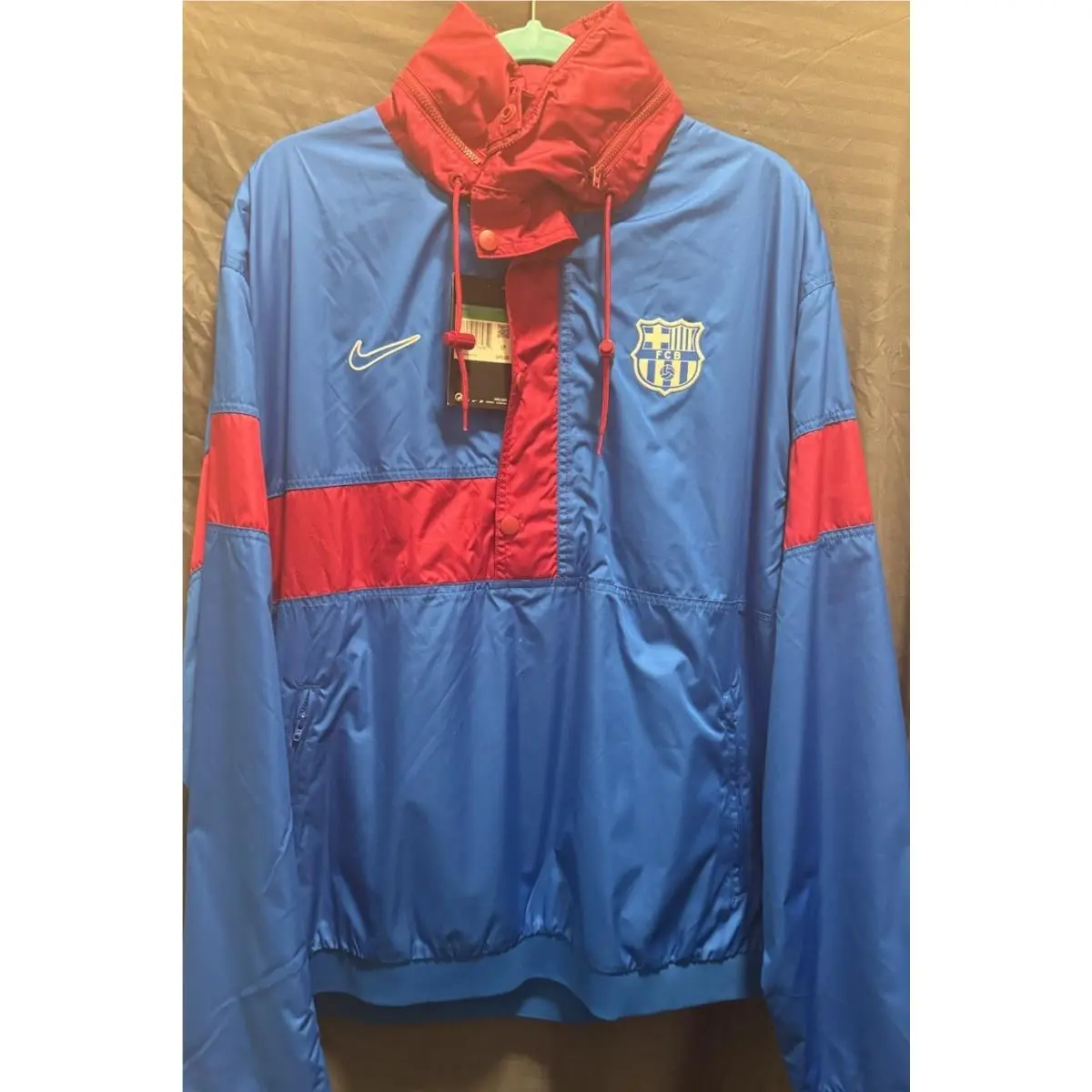 Nike Men’s Barcelona Anorak Half-zip Jacket - Blue XL
