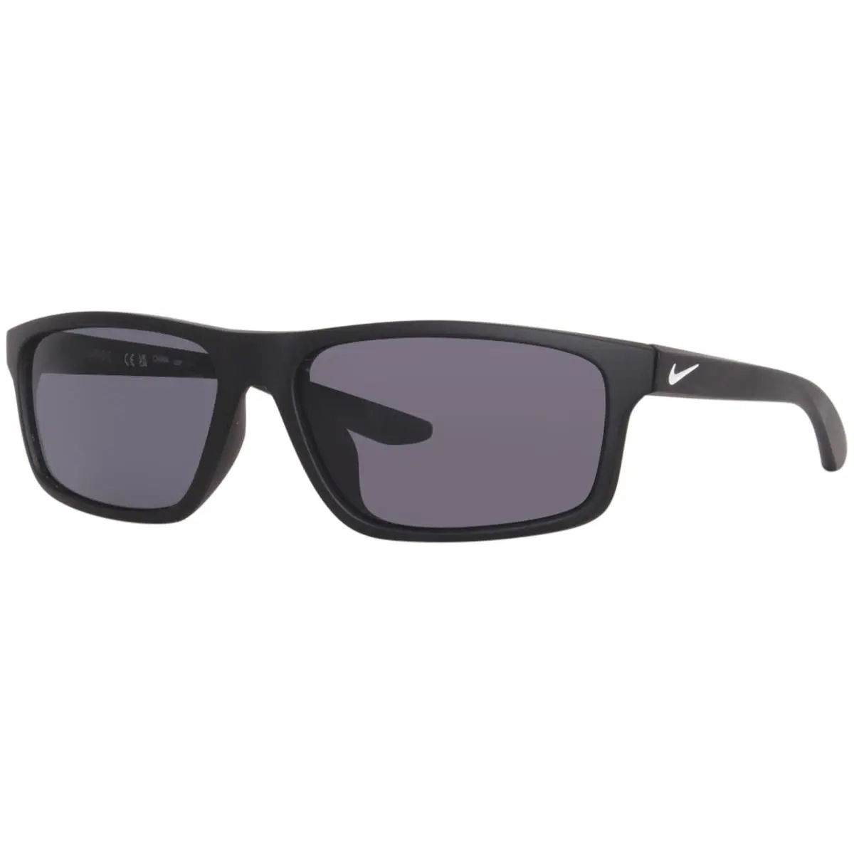 Nike Chronicle FJ216 010 Sunglasses Matte Black/dark Grey Rectangle Shape 59mm - Frame: Black, Lens: Gray
